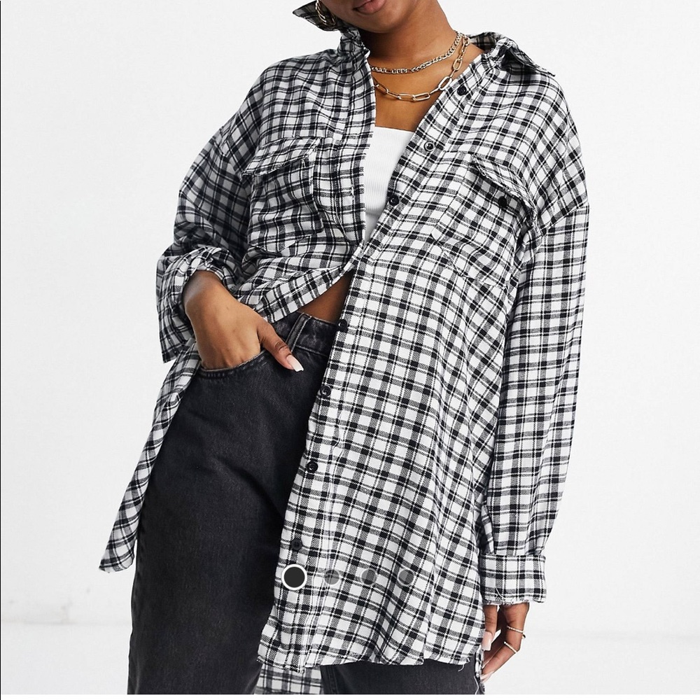 Missguided oversized flannel